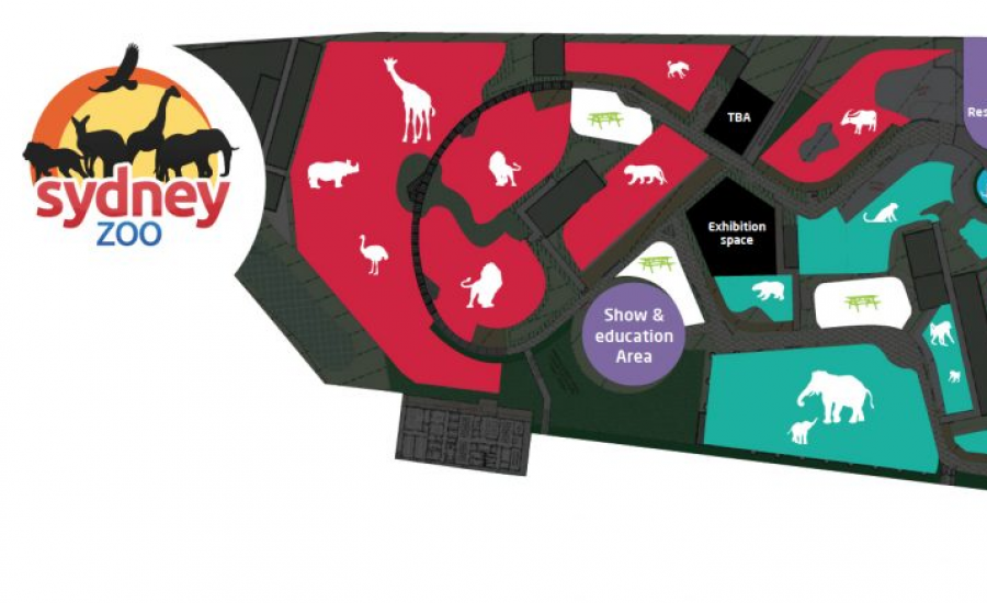 sydney zoo map